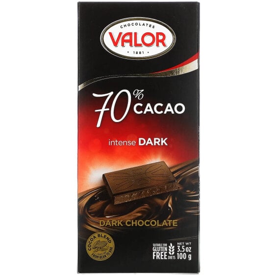 Intense Dark Chocolate, 70% Cacao, 3.5 oz (100 g)