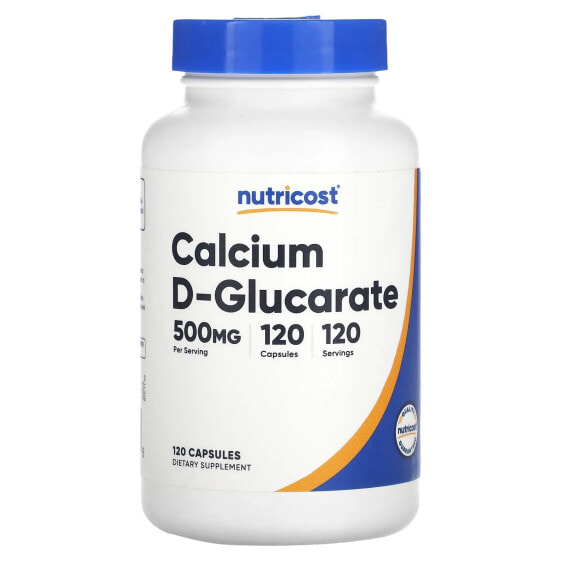 Витамин и минералы Nutricost Кальций D-Glucarate, 500 мг, 120 капсул