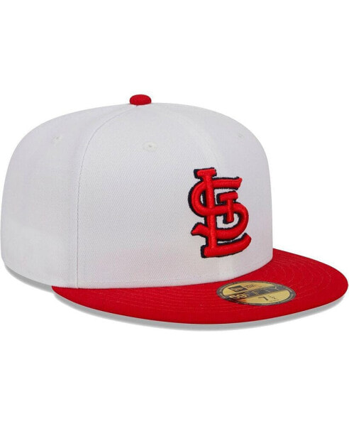 Men's White, Red St. Louis Cardinals Optic 59FIFTY Fitted Hat