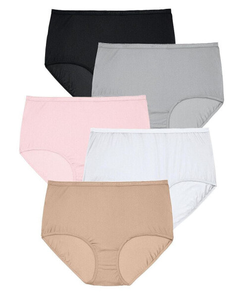 Plus Size Nylon Brief 5-Pack