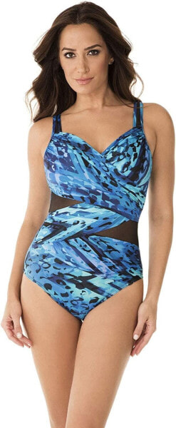 Miraclesuit 283903 Women's Turning Point Madero One Piece Swimsuit, Size 10