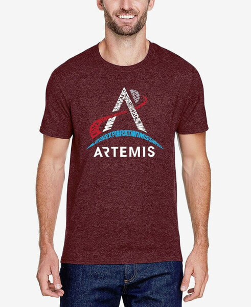 Men's NASA Artemis Logo Premium Blend Word Art T-shirt