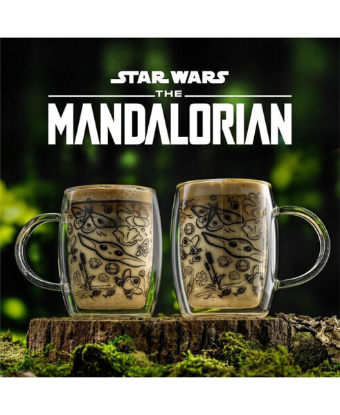 Star Wars™ Mandalorian The Child All Around Glass Mugs - 13.5 oz - Set of 2