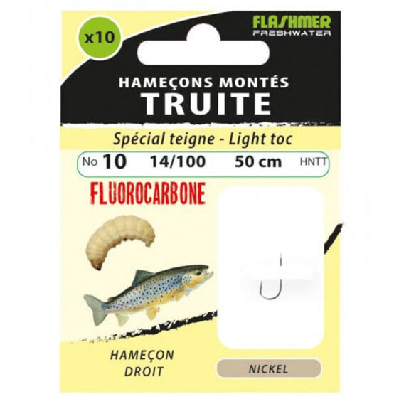 FLASHMER Trout Teigne Tied Hook 0.140 mm
