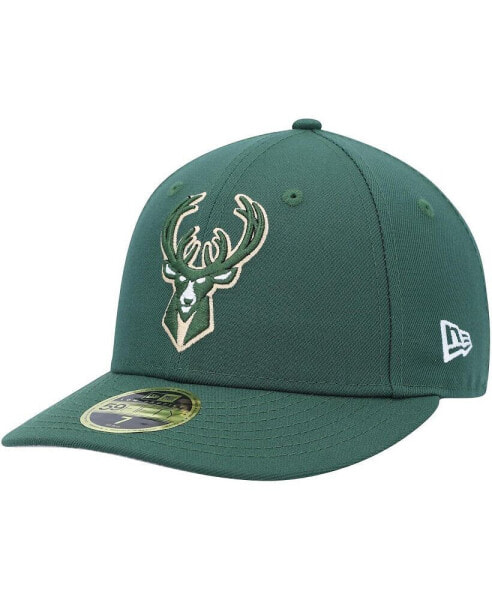 Men's Hunter Green Milwaukee Bucks Team Low Profile 59FIFTY Fitted Hat
