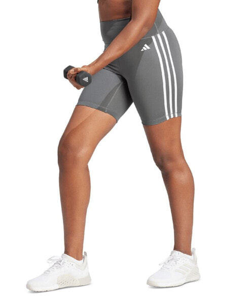 Шорты спортивные Adidas женские Training Essentials 3-Stripes High-Waisted.