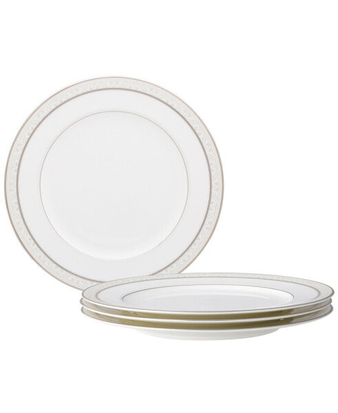 Montvale Platinum Set of 4 Dinner Plates, Service For 4