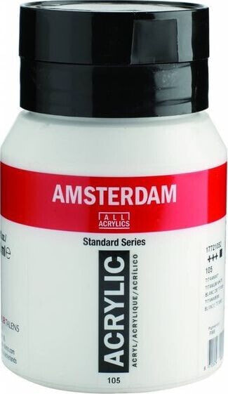 Artequipment Farba akrylowa TALENS AMSTERDAM 500ml 105 - TITANIUM WHITE uniw