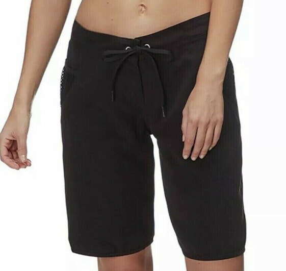 Seafolly 251137 Women’s High Water Shorts Boardshorts Black Swimwear Size M