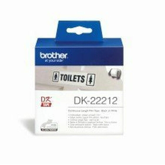 Кассета кинопленки Brother DK22212 Черный/Белый Белый