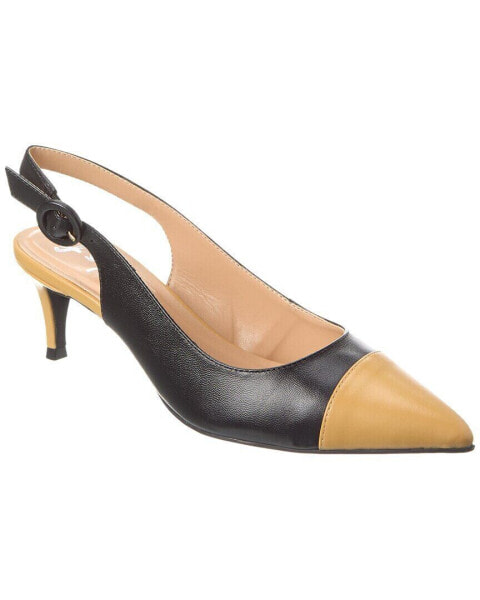 French Sole Skylar Leather Slingback Pump Women's