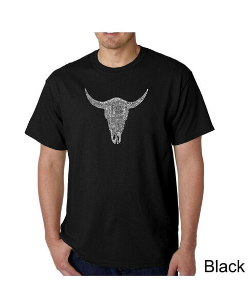 Men's Word Art T-Shirt - Cowskull Country Hits