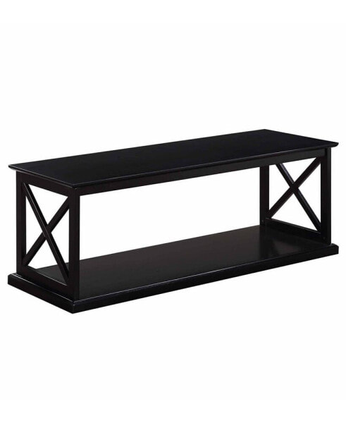 47" Medium-Density Fiberboard Coventry Coffee Table with Shelf