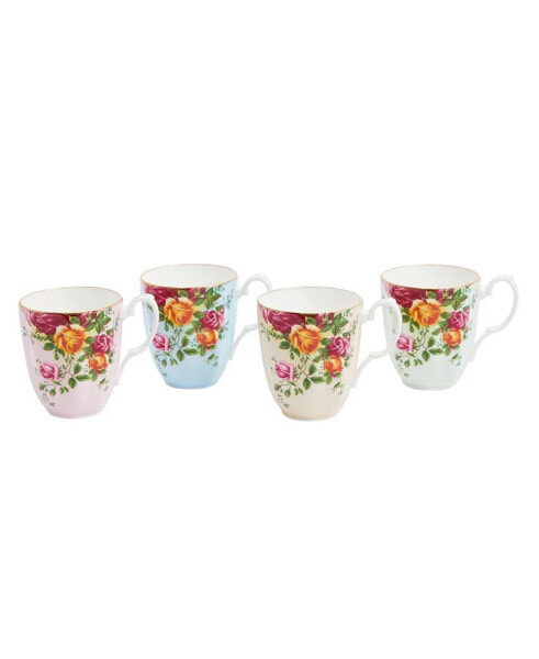 Набор чайных чашек Royal Albert Old Country Roses 13.5 унций, 4 штуки, сервис на 4