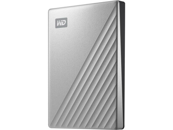 WD 4TB Silver My Passport Ultra Portable Storage External Hard Drive USB-C for M