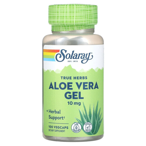 Капсулы растительные SOLARAY гель Алоэ Вера, 10 мг, 100 шт