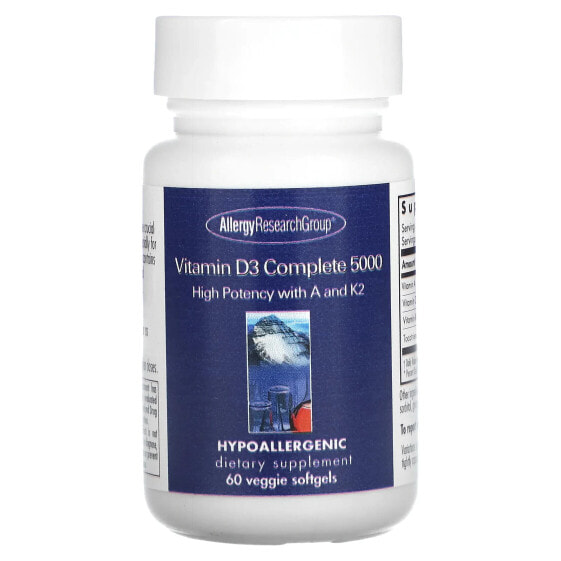 Vitamin D3 Complete 5000, 60 Veggie Softgels