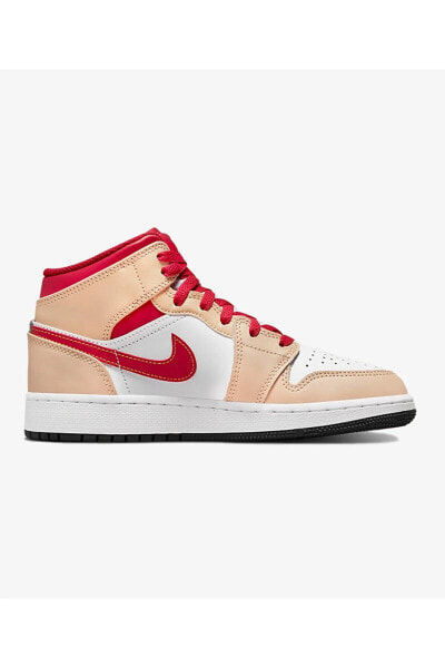 Air Jordan 1 Mid Beige Red White 554725-201