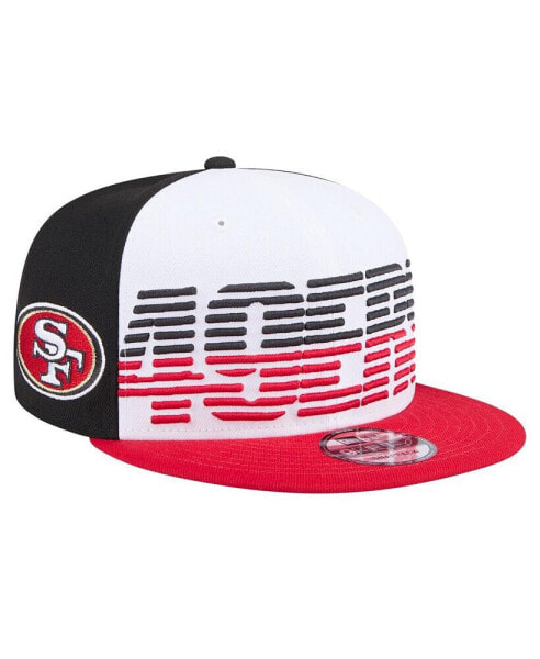 Men's White/Scarlet San Francisco 49ers Throwback Space 9fifty Snapback Hat
