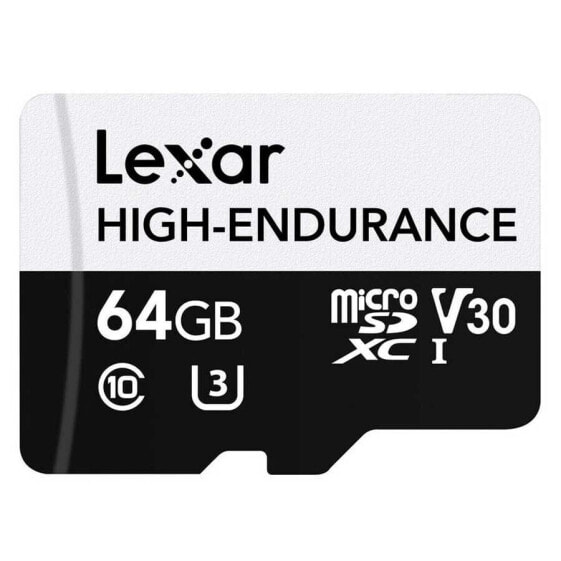 LEXAR High-Endurance MicroSDXC UHS-I Clase 10 64GB memory card