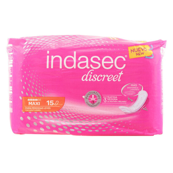 Indasec Discreet Супервпитывающие прокладки при сильном недержании мочи Макси 15 шт.