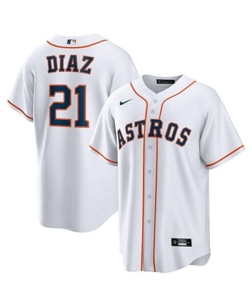 Men's Yainer Diaz White Houston Astros Home Replica Jersey