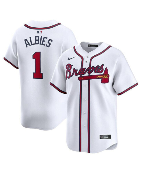 Men's Ozzie Albies White Atlanta Braves Home Limited Player Jersey