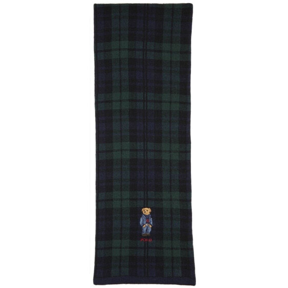 [PC0615-361] Mens Polo Ralph Lauren Plaid Bear Scarf