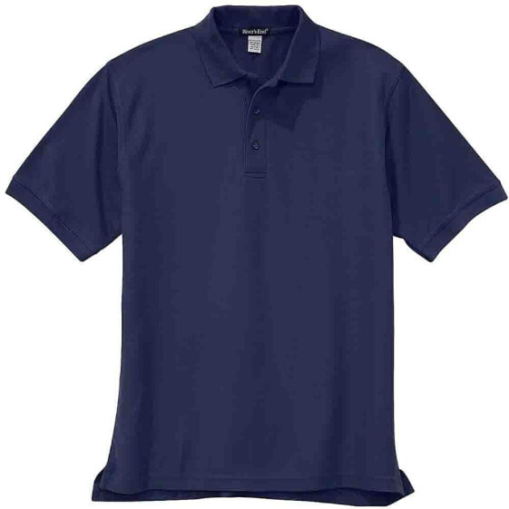 River's End Ezcare Sport Short Sleeve Polo Shirt Mens Blue Casual 3602-NY