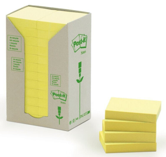 3M 653-1T - Yellow - 38 mm - 51 mm - 100 pc(s) - 24 sheets