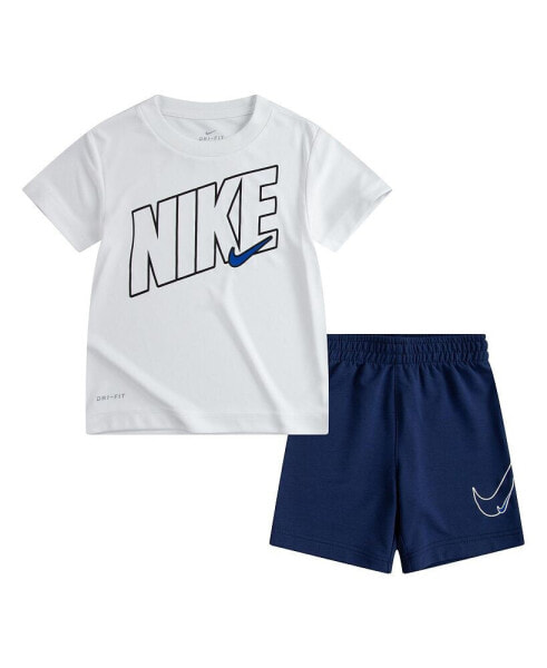 Little Boys Dry-Fit Comfort T-shirt and Shorts Set, 2 Piece