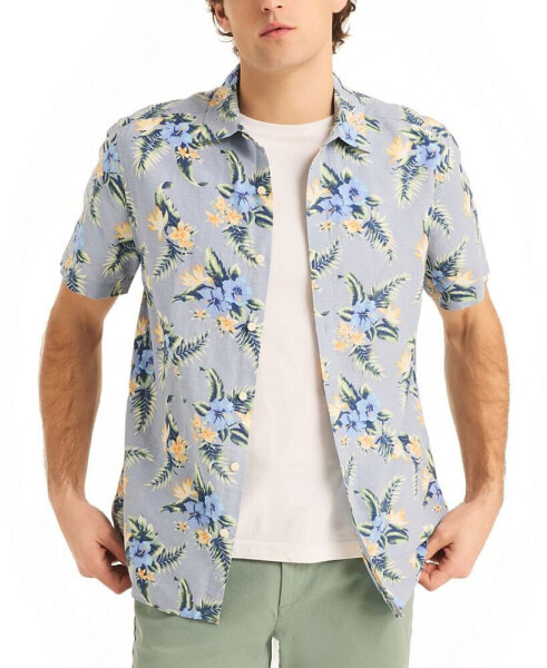 Рубашка Nautica с коротким рукавом с принтом "Цветочный"