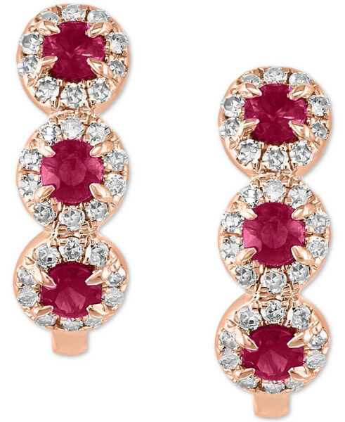 Серьги LALI Jewels Sapphire & Diamond Hoop