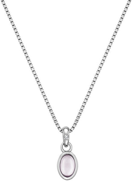 Silver Necklace for Births in October Birthstone DP763