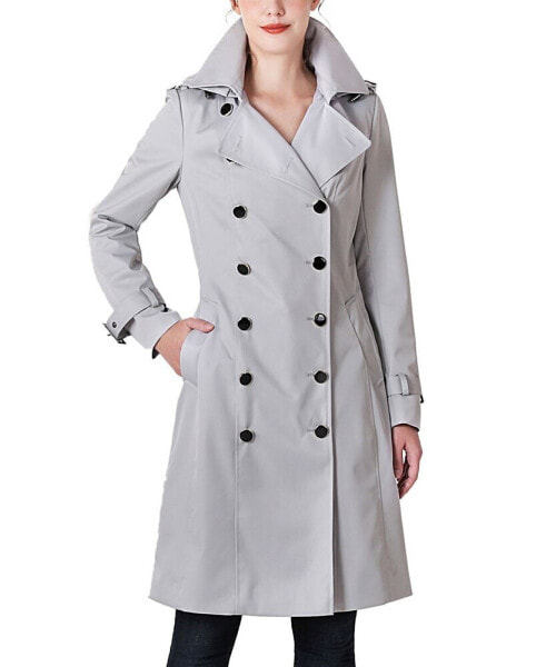 Women's Emma Water Resistant Hooded Trench Coat