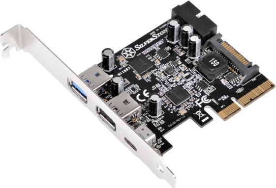 Kontroler SilverStone PCIe 2.0 x2 - 2x USB 3.0 + 1x USB-C 3.2 Gen 2 (SST-ECU05)