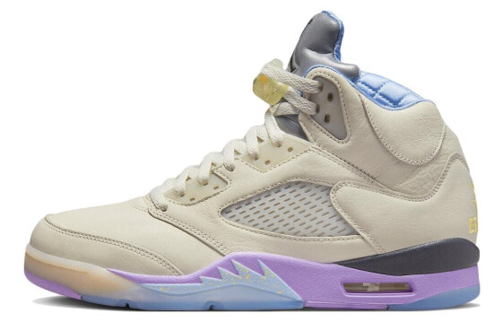 DJ Khaled x Jordan Air Jordan 5 we the best 织物 透气 高帮 复古篮球鞋 男女同款 白紫色 / Кроссовки Jordan Air Jordan DV4982-175