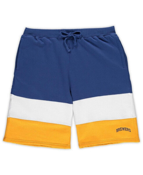 Men's Royal, Gold Milwaukee Brewers Big and Tall Custom Color Shorts