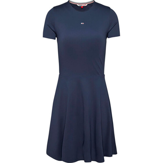 TOMMY JEANS Essential Fit & Flare Short Sleeve Dress