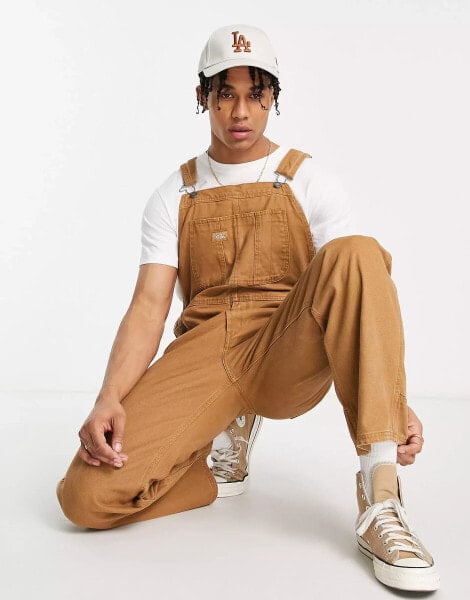 Dickies Duck Canvas Classic dungarees in brown