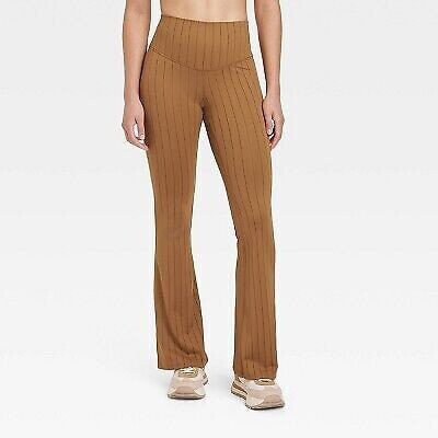 Women's Rib Flare Leggings - JoyLab Brown XS