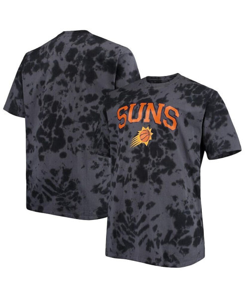 Футболка профиля Phoenix Suns черного цвета для больших и высоких мужчин с мраморным эффектом.