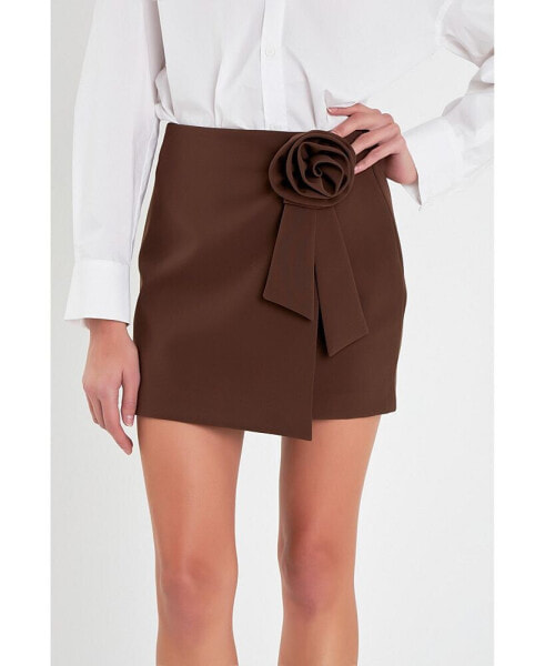 Women's Corsage Mini Skirt