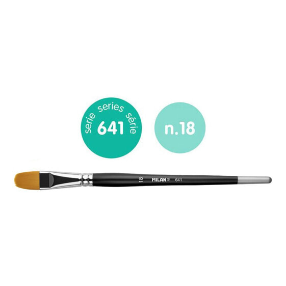 MILAN ´Premium Synthetic´ Cat´S Tongue Paintbrush With Short Handle Series 641 No. 18