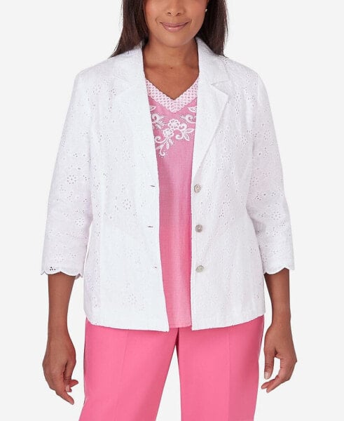 Women's Paradise Island Button Front Eyelet Jacket