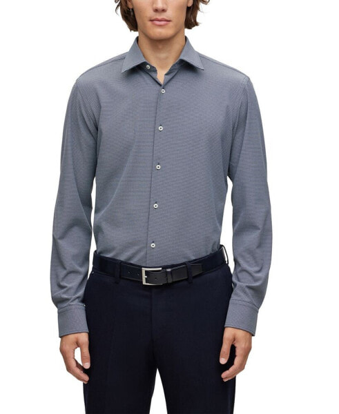 Men's Structured Performance-Stretch Regular-Fit Dress Shirt