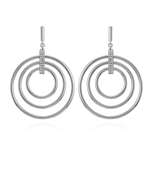 Silver-Tone Door Knocker Multi-Hoop Earrings