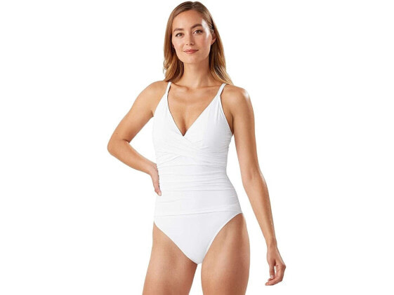Tommy Bahama 271076 Women's Pearl One-Piece Swimsuit White Size 6