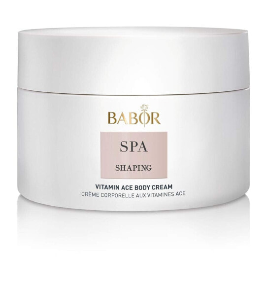 BABOR SPA Shaping Vitamin ACE Body Cream, Rich Anti-Ageing Cream, Protects Against Environmentally Conditioned Skin Ageing, Regenerated, Against Cellulite, 200 ml