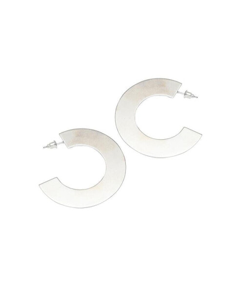 Women's Silver Contemporary Drop Earrings